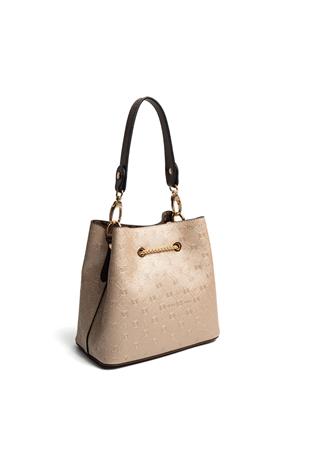 Silver & Polo SP1266 Kadın Çapraz Çanta Logolu Nut-Kahve