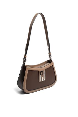Silver & Polo SP1132 Kadın Çapraz Çanta Düz Kahve-Vizon