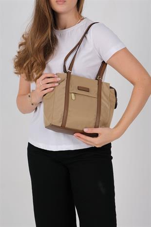 1215 Kadın Omuz Çantası  Vizon-Camel