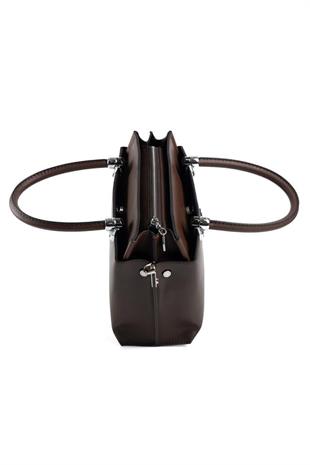 Silver & Polo SP826 Kadın El Çantası Düz Kahve