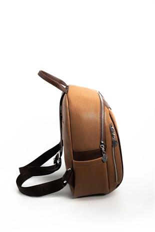 Silver & Polo SP906 Kadın Sırt Çantası Petek Karamel-Kahve