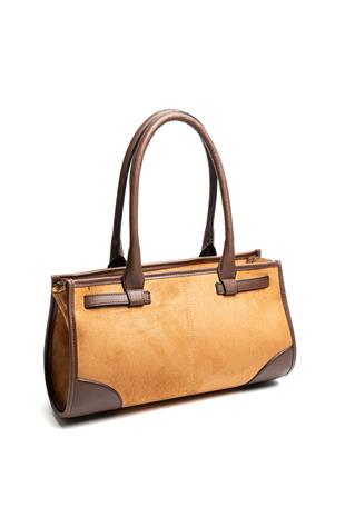 Silver & Polo SP1261 Kadın El Çantası Süet Taba-Kahve