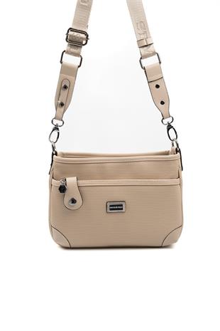 Silver & Polo SP1160 Kadın Çapraz Çanta Petek Bej-A.Taba