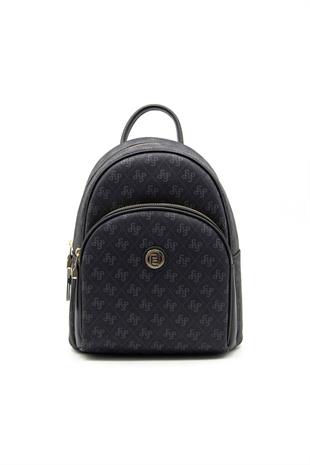 Silver & Polo SP1062 Kadın Sırt Çantası Monogram Siyah