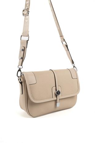 Silver & Polo Kum Bej SP1182 Kadın Çapraz Çanta