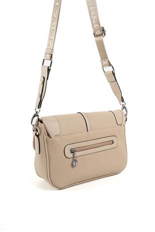 Silver & Polo SP1182 Kadın Çapraz Çanta Petek Bej-A.Taba