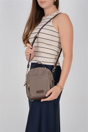1220 Kadın Çapraz Çanta  Kum-Kahve