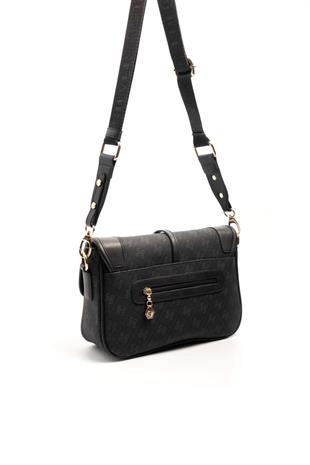 Silver & Polo SP1182 Kadın Çapraz Çanta Monogram Siyah