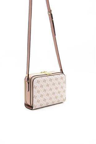 Silver & Polo SP888 Kadın Çapraz Çanta Monogram Pembe-Somon