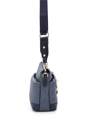 Silver & Polo SP1110 Kadın Çapraz Çanta Logolu Lacivert-Lacivert