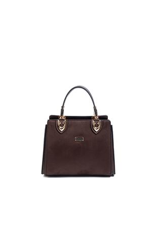 Silver & Polo SP1133 Kadın El Çantası Süet Kahve-Kahve
