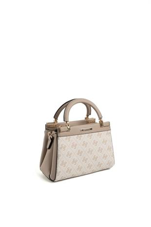 Silver & Polo SP1193 Kadın El Çantası Monogram Bej-Kum