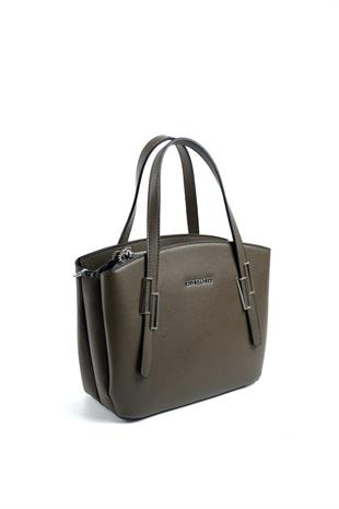 Silver & Polo SP1021 Kadın El Çantası Düz Zeytuni-Zeytuni
