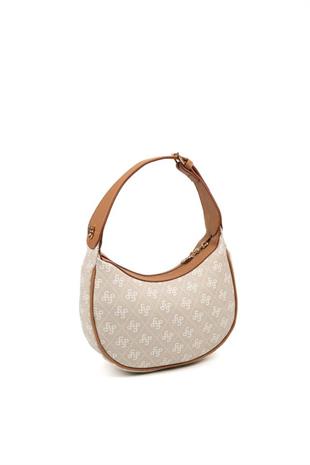 Silver Polo SP1194 Kadın Omuz Çantası Monogram Taş-A.Taba