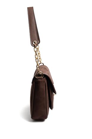 Silver & Polo SP1147 Kadın Omuz Çantası Süet Kahve-Kahve