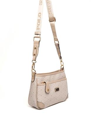 Silver & Polo SP1160 Kadın Çapraz Çanta Ç.Örgü Bej-Kum