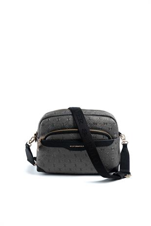 Silver & Polo Platin - Siyah SP1201 Kadın Çapraz Çanta