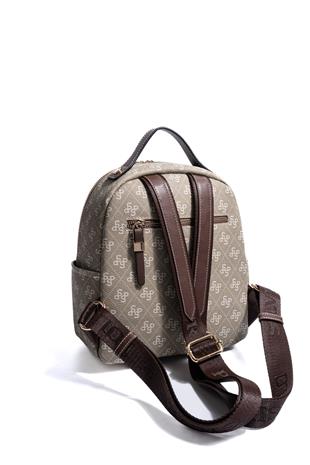 Silver & Polo SP1130 Kadın Sırt Çantası Monogram Y.Yeşil-Kahve