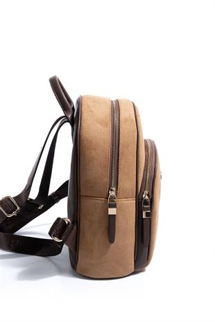 Silver & Polo SP1062 Kadın Sırt Çantası Süet Taba-Kahve