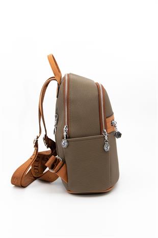 Silver & Polo SP1161 Kadın Sırt Çantası Petek Haki-A.Taba