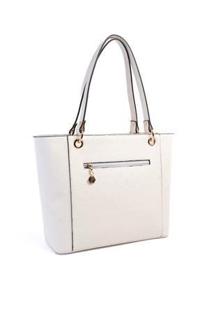 Silver & Polo SP1176 Kadın Omuz Çantası Logolu Beyaz-Beyaz