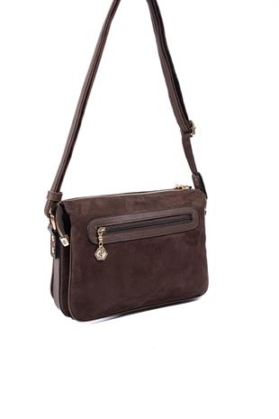 Silver & Polo SP784 Kadın Çapraz Çanta Süet Kahve