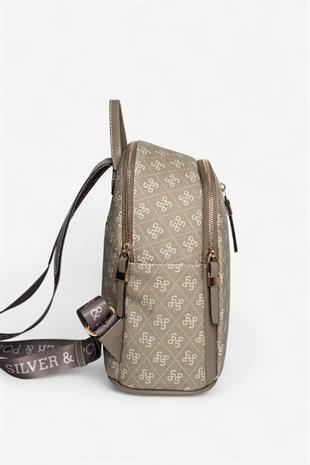 Silver & Polo SP901 Kadın Sırt Çantası Monogram Y.Yeşil