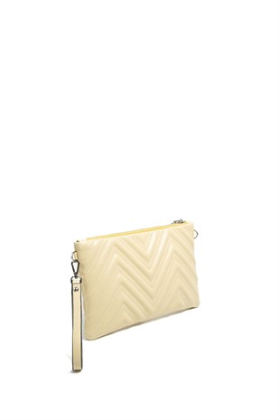 Silver & Polo SP1250 Kadın Portföy & Clutch Crash Sarı-Sarı