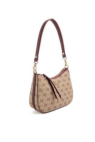 Silver & Polo Koyu Bej - Bordo SP1259 Omuz Çantası