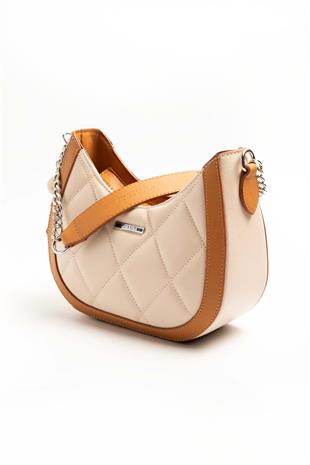 Silver & Polo Bej - A.Taba SP1168 Kadın Omuz Çantası