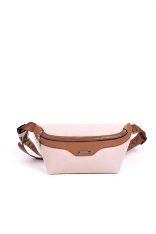 Silver & Polo Bej - A.Taba SP1192 Kadın Bel Çantası