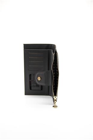 Silver & Polo SP1140 Kadın Cüzdan & Kartlık Logolu A.Gümüş-Antrasit