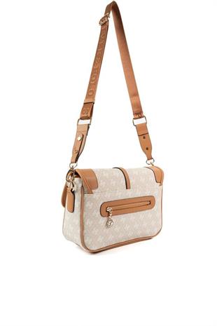 Silver & Polo SP1182 Kadın Çapraz Çanta Monogram Taş-A.Taba