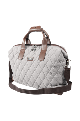 Silver & Polo SP1141 Kadın Seyahat Çantası Memory Gri-Kahve