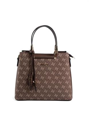 Silver & Polo SP969 Kadın El Çantası Monogram Kahve