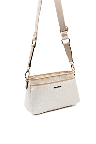 Silver & Polo SP1184 Kadın Çapraz Çanta Logolu Sedef-S.Nut