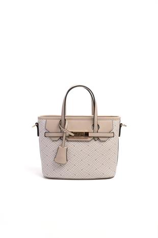 Silver & Polo SP1185 Kadın El Çantası Ç.Örgü Bej-Kum