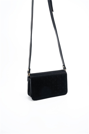 Silver & Polo SP1170 Kadın Çapraz Çanta Fashion Siyah-Rugan Siyah