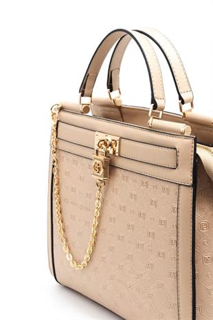 Silver & Polo SP1166 Kadın El Çantası Logolu Nut-S.Nut