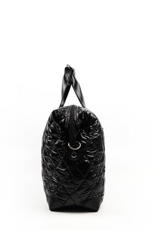 Silver & Polo Parlak Siyah SP1141 Kadın Seyahat Çantası