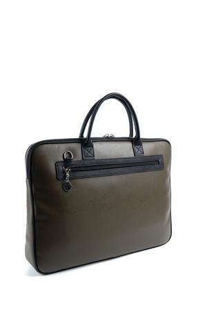 Silver & Polo Haki - Siyah SP1175 Kadın Laptop & Evrak Çantası