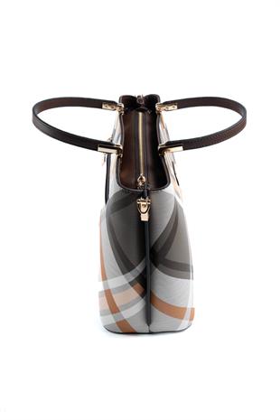 Silver & Polo Haki - Kahve SP924 Kadın El Çantası