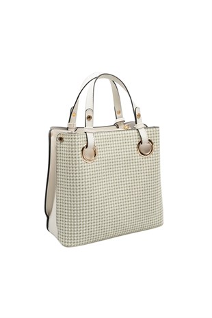 Silver & Polo SP975 Kadın El Çantası King Desen Yeşil-Kemik