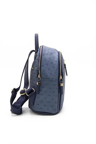 Silver & Polo SP901 Kadın Sırt Çantası Logolu Lacivert