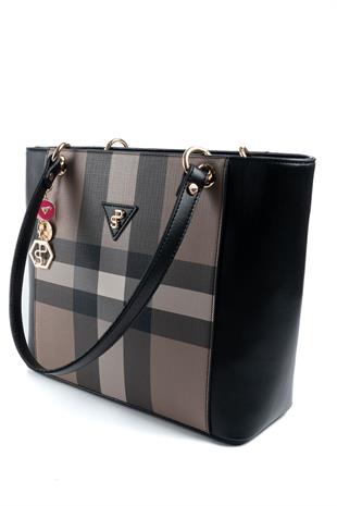 Silver & Polo Kahve - Siyah SP1176 Kadın Omuz Çantası