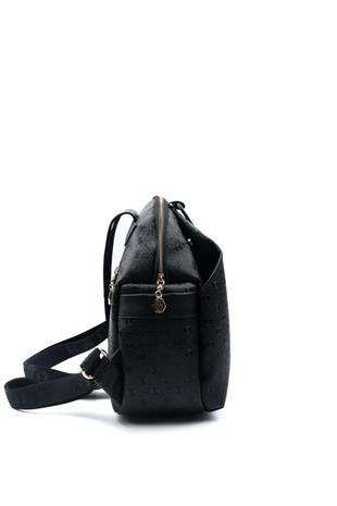 Silver & Polo SP771 Kadın Sırt Çantası Logolu Siyah-Siyah