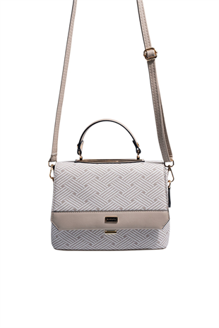 Silver & Polo SP838 Kadın Çapraz Çanta Ç.Örgü Bej-Kum