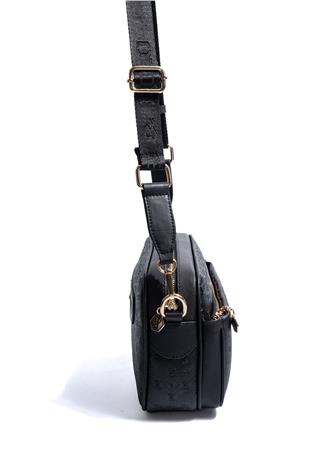 Silver & Polo SP1267 Kadın Çapraz Çanta Logolu Siyah-Siyah