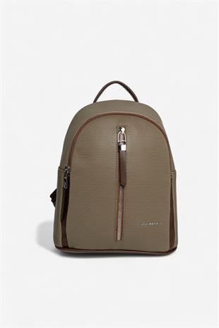 Silver & Polo SP901 Kadın Sırt Çantası Petek L.Haki-Kahve