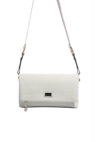 Silver & Polo SP1278 Kadın Çapraz Çanta King Desen Yeşil-Kemik